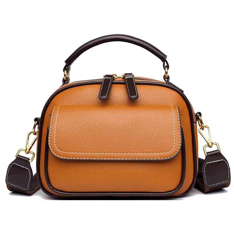 download_(66) New Sac a Main Women Handbag soft small Shoulder Pu Leather Tote Hand Bags for Ladies(YELLOW) - Image 1