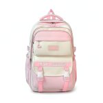 Academy Style School Bag Book Bag Lightweight College Student Backpack(Pink)