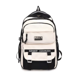 Academy Style School Bag Book Bag Lightweight College Student Backpack(Black)