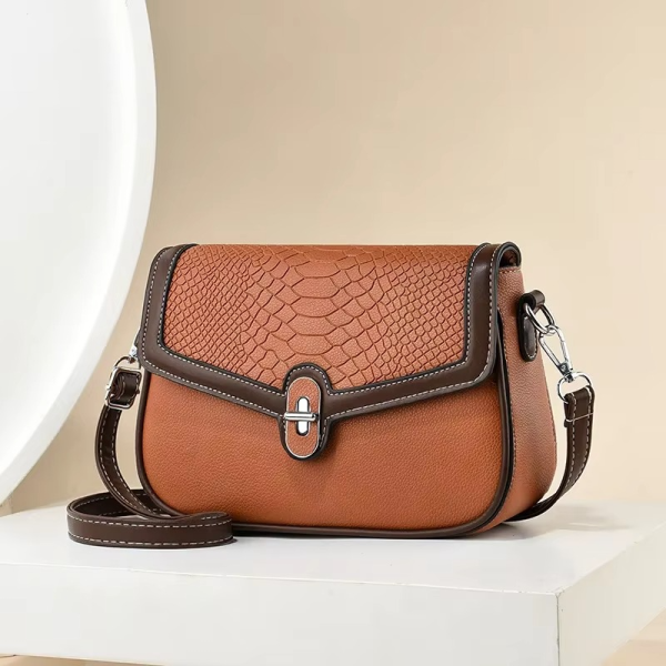 Small Handbags PU Leather High Quality Shoulder Bags for Lady Fashion(Brown)